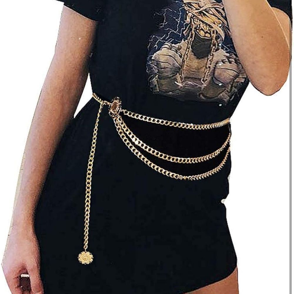 Multilayer Charm Chain Belt - Picture 3 of 6